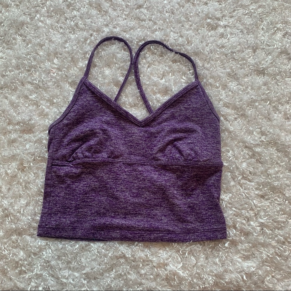 KTRNA dancewear cross cross cropped top
